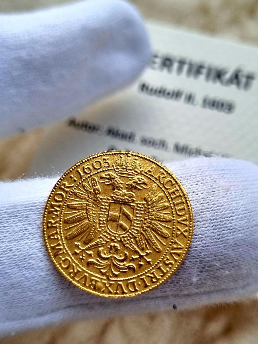 Zlatý 1dukát , Rudolf II. 1603 - novoražba  - Numismatika