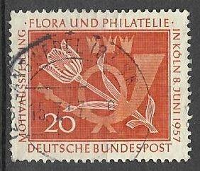 Německo razítkované, rok 1957, Mi. 254