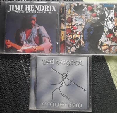 3 x CD DAVID BOWIE,TED NUGENT,JIMI HENDRIX