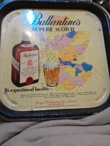 Smaltovana cedule Ballantines superb Scotch