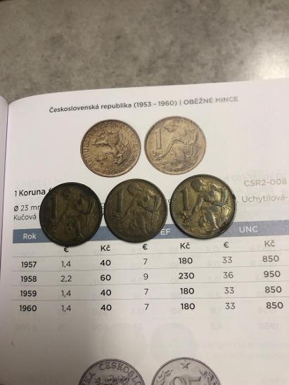 1 Kčs 1957,58,59  - Numismatika