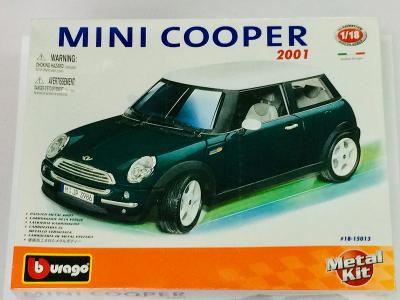 kovová stavebnice  Mini Cooper 2001 - 1/18 Bburago (#18-15013)