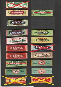 WWII žvýkačkový obal plná žvýkačka CHEWING GUM -VÝBĚR 480,- Kč/kus WW2
