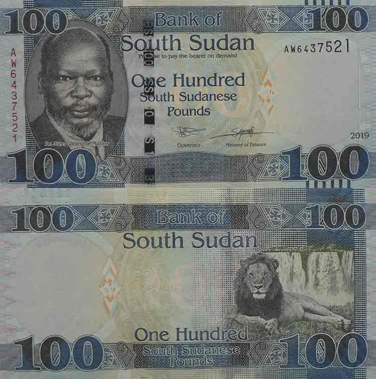 Sudán Južná 100 libier P15-2019 UNC - Zberateľstvo