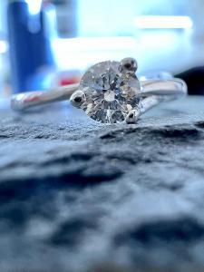 Prsten s diamantem 0,20 ct. I/VS zlato 14 k