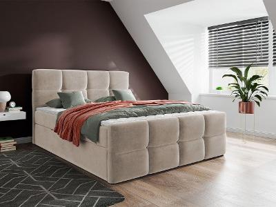 Kontinentální manželská postel FUEGO s matrací  - nové - více barev