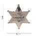 Odznak Hviezda šerif - Kovový strieborný - Šport a turistika