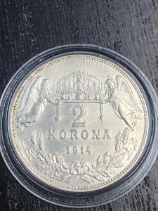 Nejvzácnější 2 korona 1914 FJI ve výjimečné kvalitě!!!