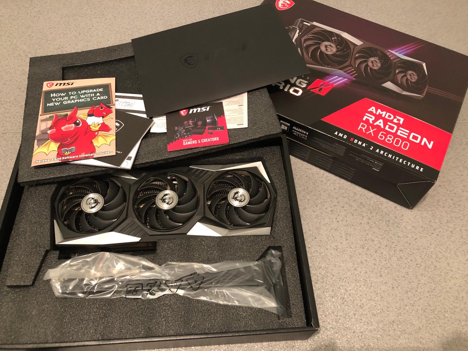 Herní GPU MSI RADEON RX6800 Gaming X Trio 16 GB + záruční list do 2025