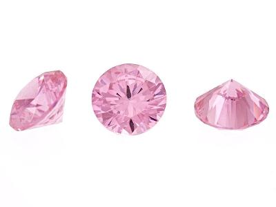 Růžový kubický zirkon vyrobený tvrdý a kvalitní šperkový drahokam 5 mm