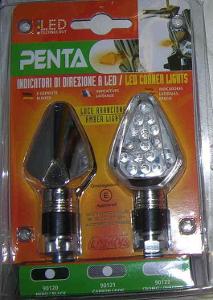 Blinkry na motocykl LED 2ks - chrom Penta