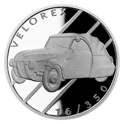Stříbrná mince Na kolech - Velorex - proof