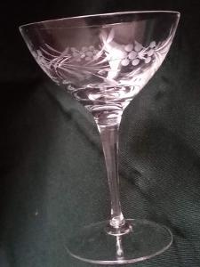 Starožitná sklenice,sklenička,číše, pohár - 13 cm