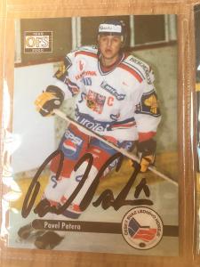 Autogram - Hokej  - Pavel Patera - 4x mistr světa - Nagano - podepsané