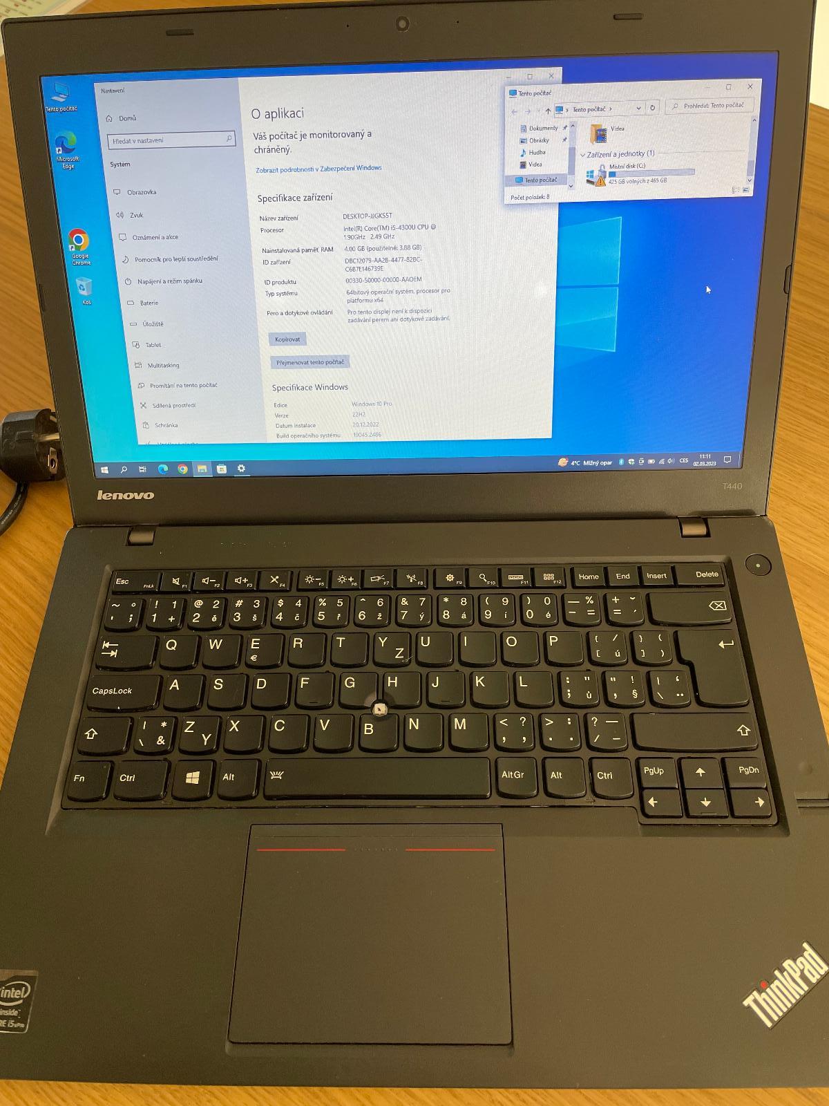 Notebook Lenovo ThinkPad T440 i5-4300U, RAM 4GB, HDD 500GB, WIN10PRO - Počítače a hry