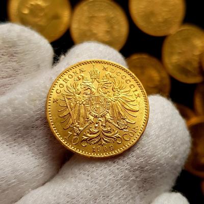 František Josef I., rakouská 10 Koruna 1909 BZ Marschall, zlatá mince 
