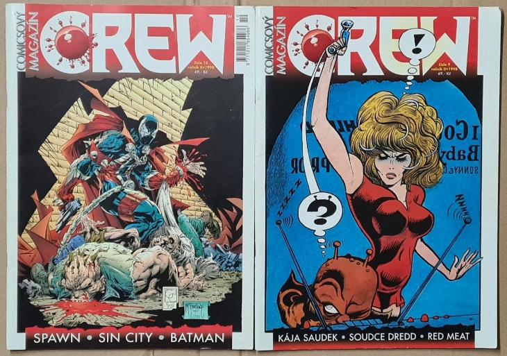 Comics magazín CREW 9/1998 & 10/1998 Kája Saudek Major Zeman Red meat - Knihy a časopisy