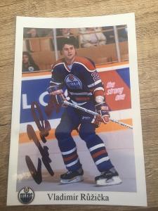 Autogram - Hokej - Vladimír Růžička - Edmonton Oilers - podpis 