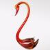 ZĽAVA!!! Červená labuť, sklenená soška labute 37 cm - Zariadenia pre dom a záhradu