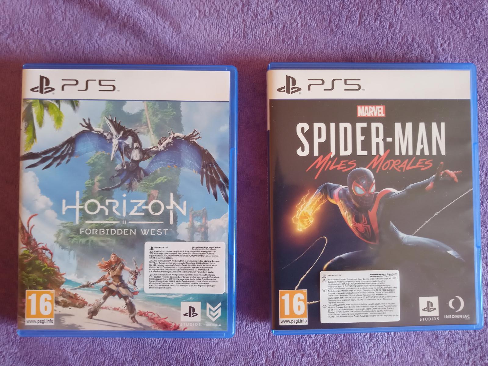 Horizon:Forbiden West, Spider-man:Miles Morales - Počítače a hry