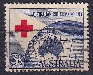 Austrálie 1954 Mi. 246 prošla poštou