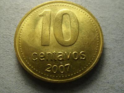 ARGENTINA - 10 CENTAVOS z roku 2007