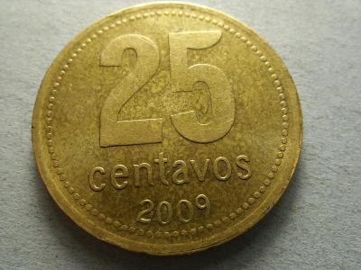 ARGENTINA - 25 CENTAVOS z roku 2009