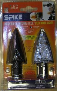 Blinkre na motocykel LED 2ks - čierne Spike