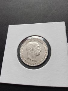 RU FJ1 - Corona 1915 - krásný stav mince - stříbro