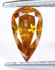 Přírodní žluto hnědo-oranžový diamant 0.54 ct. certifikát ALGT