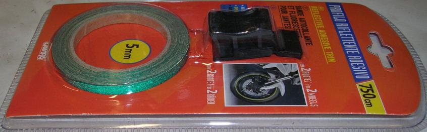 Prúžky na ráfiky motocykla reflexné 5mm 750cm zelené - Auto-moto