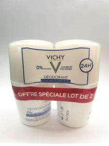 VICHY Laboratories- Kuličkový deodorant pro citlivou pokožku 2 x 50 ml