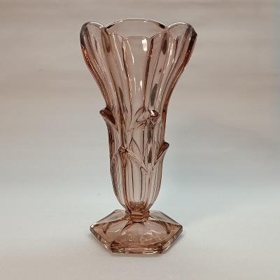 Stará lisovaná skleněná váza 