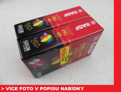 BASF HG 45 min VHS-C - NOVÁ KAZETA ve folii - 2 ks JAPAN