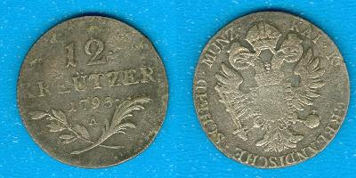 Rakousko, František I. 12 krejcar 1795 A