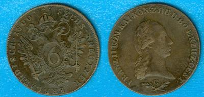 Rakousko, František I. 6 krejcarů 1800 C