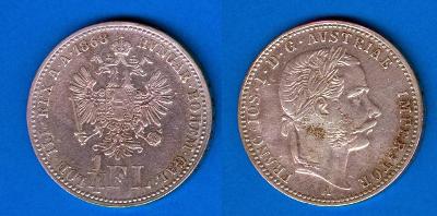 Rakousko ¼ Zlatník 1868 A