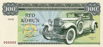 Zapadlík 100 korun, Wikov 70 - 1931, UNC stav