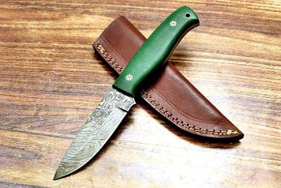 155/ Damaškový lovecky nůž. Rucni vyroba BUSHCRAFT