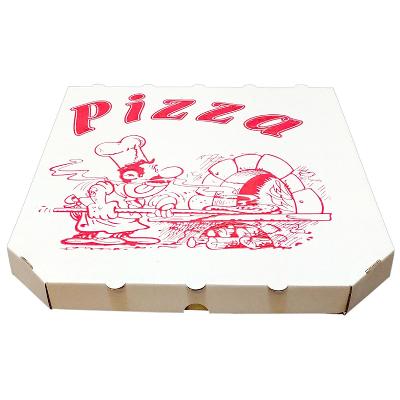 Pizza krabice bílá s potiskem 32 x 32 x 3 cm, 50 ks