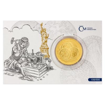 Zlatá uncová investiční mince Tolar - 2021 číslovaný