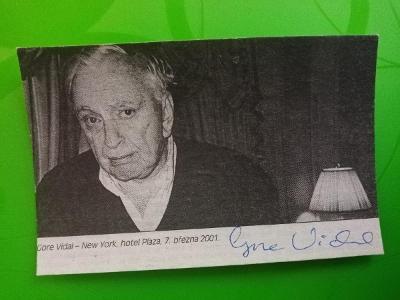 Autogram Gore VIDAL USA - scénárista spisovatel Griffinovi, Billy Kid