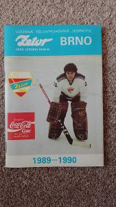 Ročenka Zetor Brno lední hokej Kometa 1989-1990