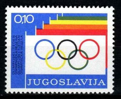 ** JUGOSLÁVIE 1975: Olympijský týden, kat. 0,30 Mi€