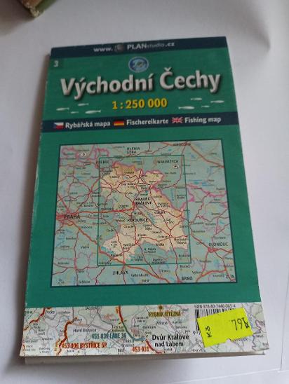Rybářská mapa Východní Čechy 1:250 000 | Aukro