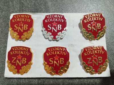 Odznaky příslušníků SNB - Vzorný kolektiv SNB