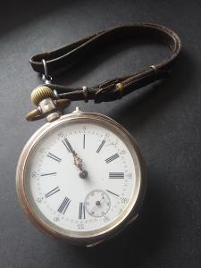 Starožitné hodinky 3 plášťové - stříbrné - Anglie 