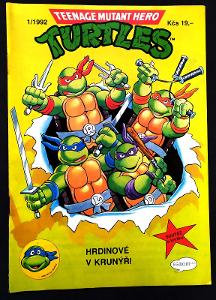 Komiks THURTLES želvy ninja č. 1/ 1992 Egmont pěkný stav