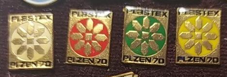 P185 Odznak Plastex Plzeň ´70  -  4ks