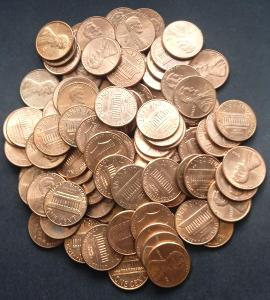 USA Lincoln Cent - top stav různé roky - 100 ks - pro doplnění sbírky